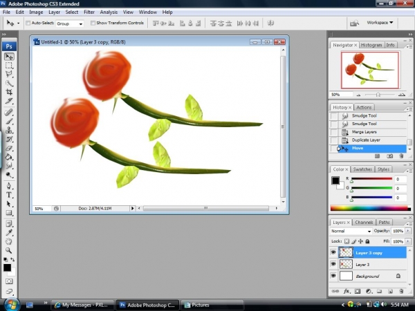 Creation of I love hamburgers: Step 4